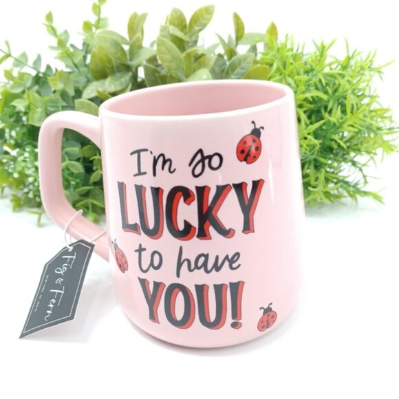 Fig & Fern "I Am So Lucky to Have You" Mug | Ladybug Detail | Microwave & Dishwa - Picture 5 of 5